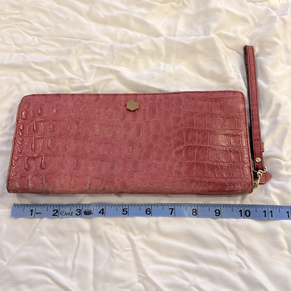 Lodis leather wristlet.